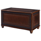 Deep Tobacco Flip Open Storage Cedar Chest