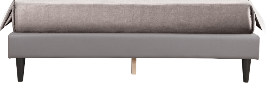 Chic Light Queen Bed in Light Grey