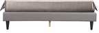 Chic Light Queen Bed in Light Grey