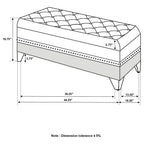 Black Tufted Trunk with Nailhead Trim