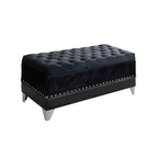 Black Tufted Trunk with Nailhead Trim