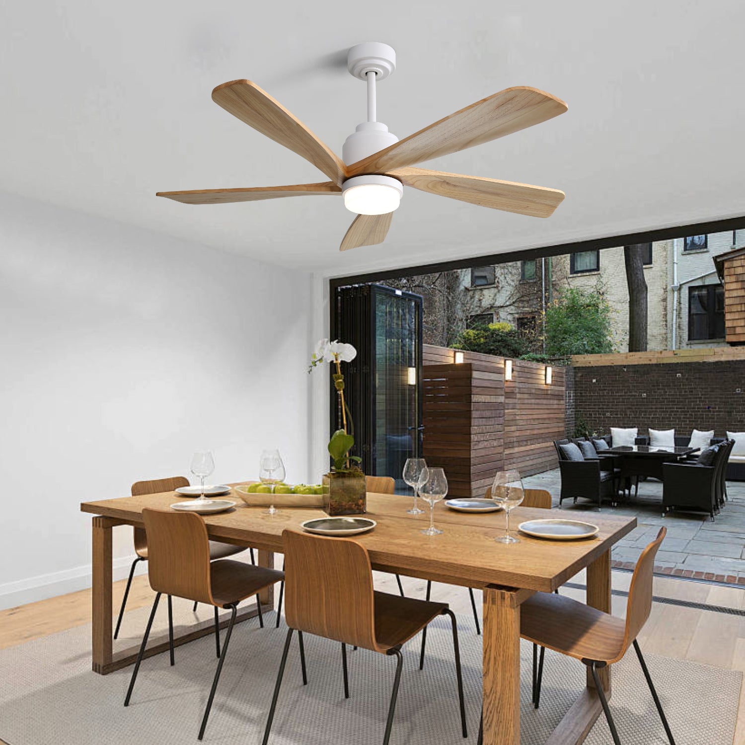 52 Inch Ceiling Fan With Dimmable LED Light