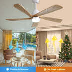 52 Inch Ceiling Fan With Dimmable LED Light