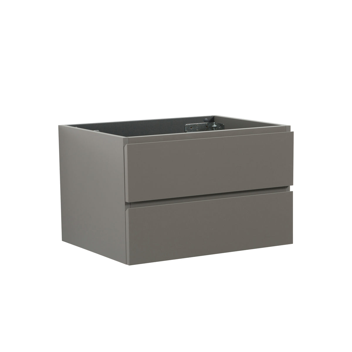 Alice 36-Inch Wall Mount Bathroom Vanity Cabinet, Gray, Two Drawers