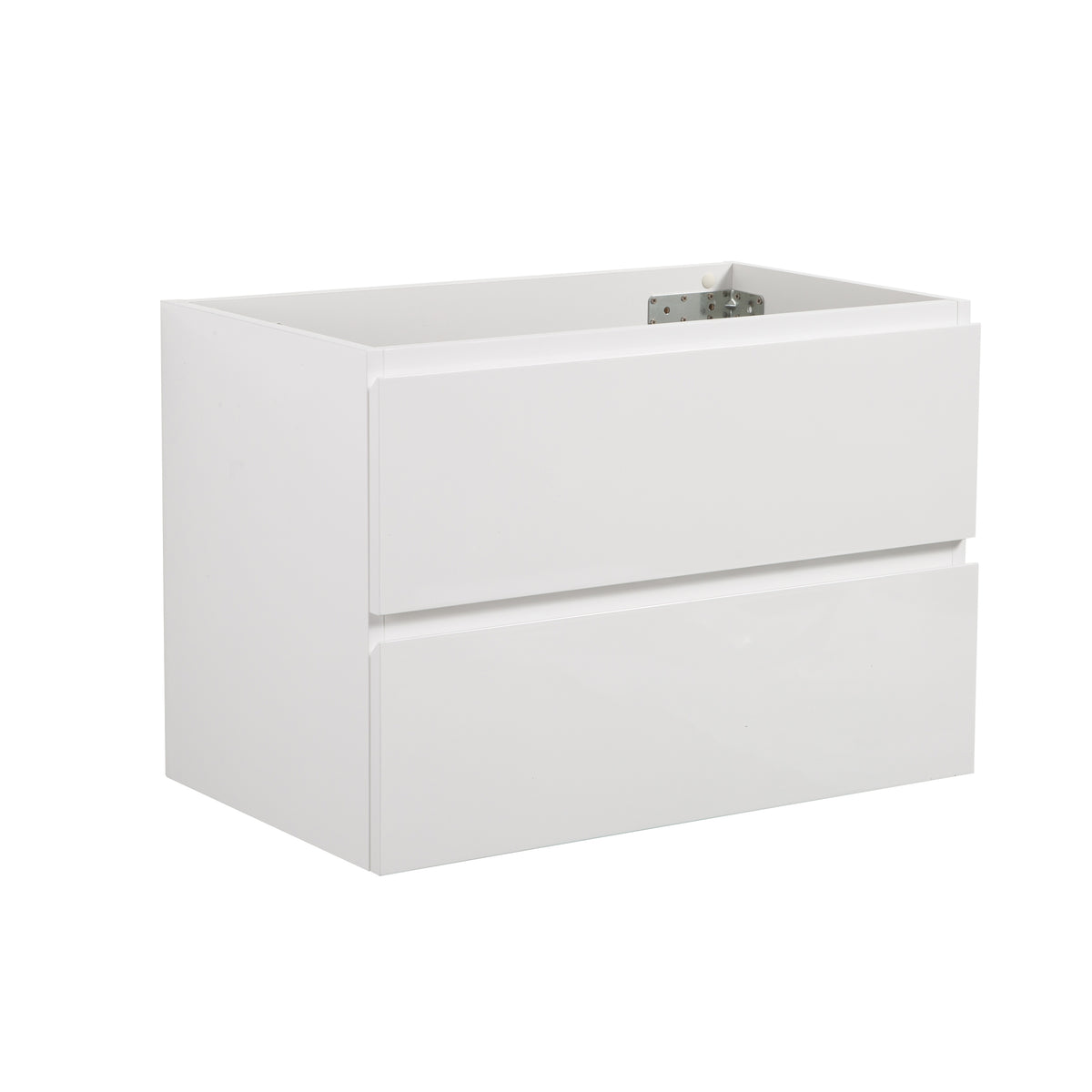 Alice Wall Mount Bathroom Cabinet, 30-Inch, White, Two Drawers, No Basin