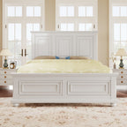 Traditional Town And Country Style Pinewood Vintage Tall Headboard Queen Bed Frame