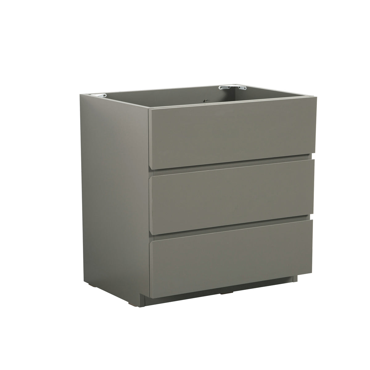 Alice Gray Floor Cabinet, 36 Inches, Three Drawers, No Basin