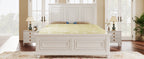 Traditional Town And Country Style Pinewood Vintage Tall Headboard Queen Bed Frame