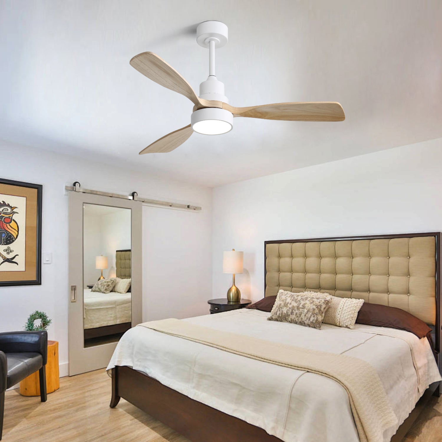 48 Inch Indoor Ceiling Fan With Light