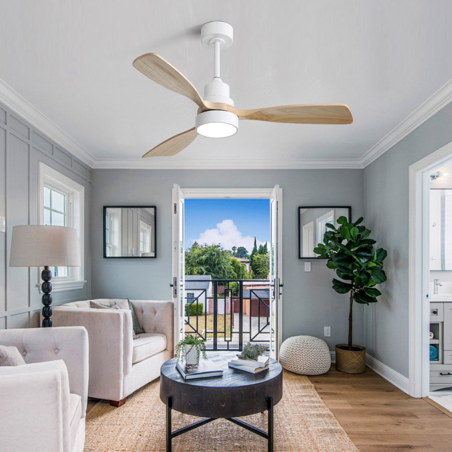 48 Inch Indoor Ceiling Fan With Light