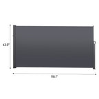 Retractable Side Screen Awning - Dark Grey