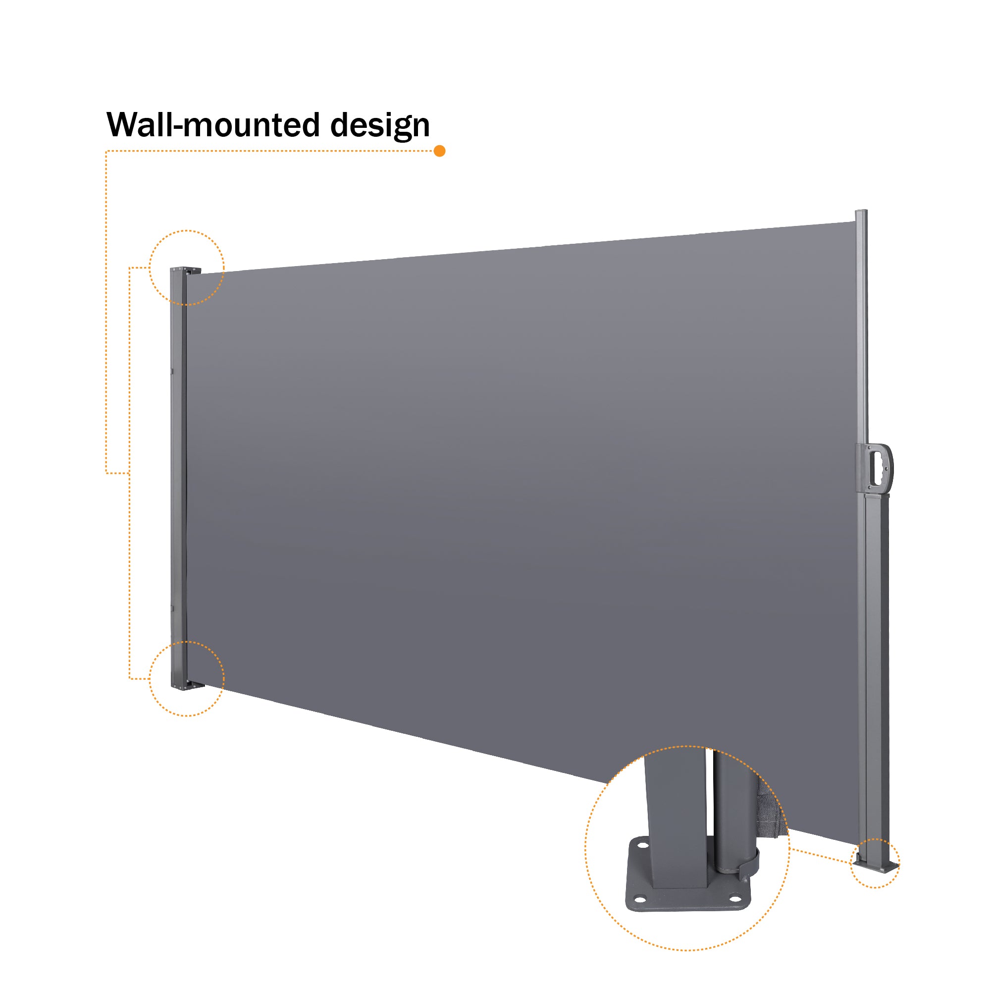 138" x 71" Retractable Side Awning