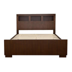 Cappuccino Queen Bed with Bookcase Headboard