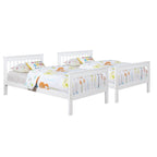 White Slatted Headboard Twin/Twin Bunk Bed