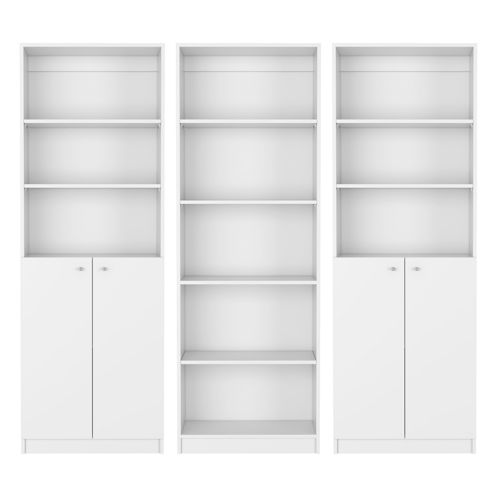 Salina 3 Piece Living Room Set with 3 Bookcases