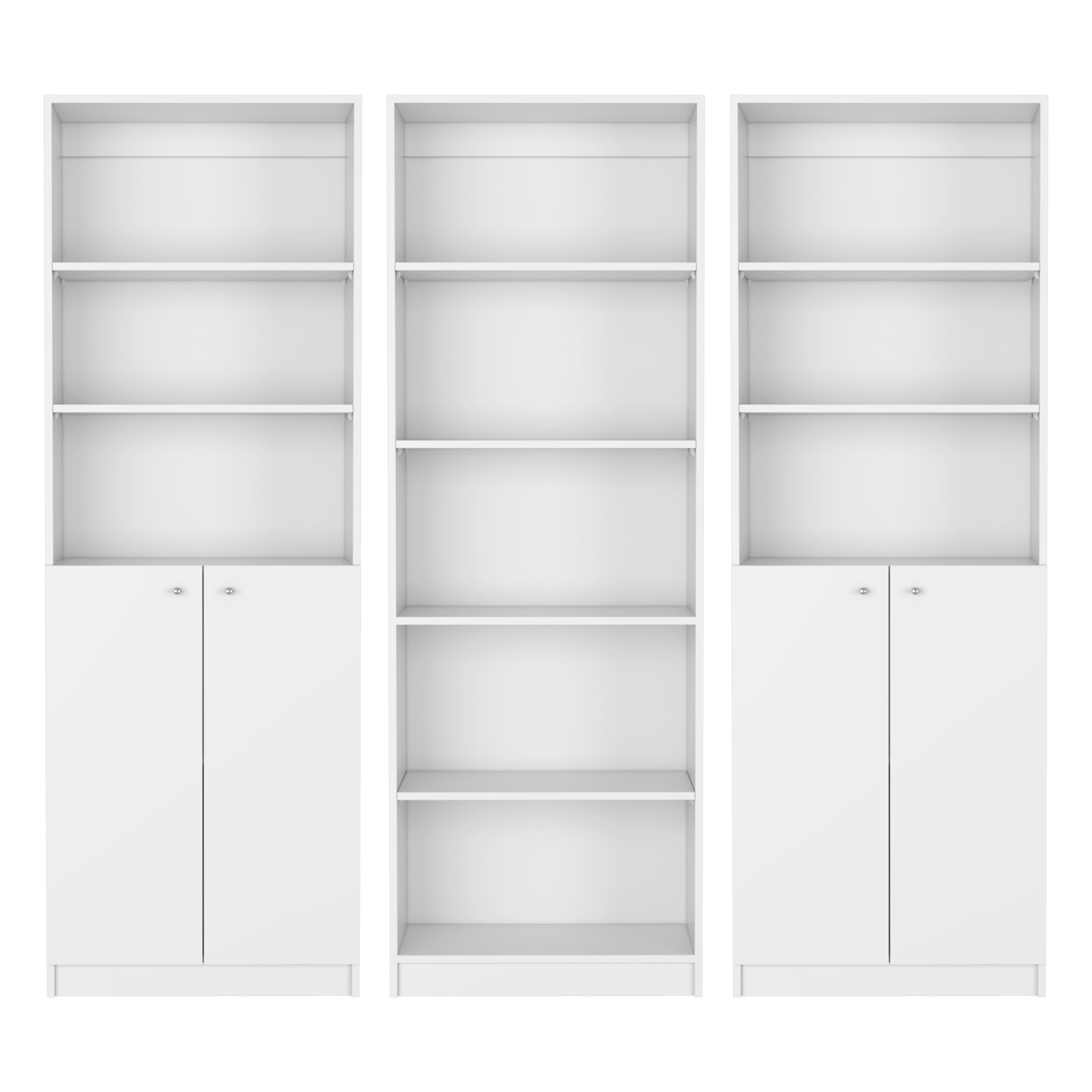 Salina 3 Piece Living Room Set with 3 Bookcases