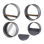 Farmhouse Round Metal Wall Planter Set - 5 Piece