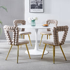 Modern Chair Set of 2 with Iron Tube Legs