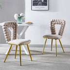 Modern Chair Set of 2 with Iron Tube Legs