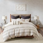 Full/Queen Cotton Jacquard Duvet Cover Mini Set