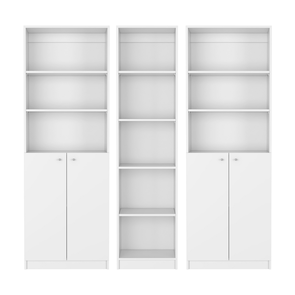 Levan 3 Piece Living Room Set with 3 Bookcases