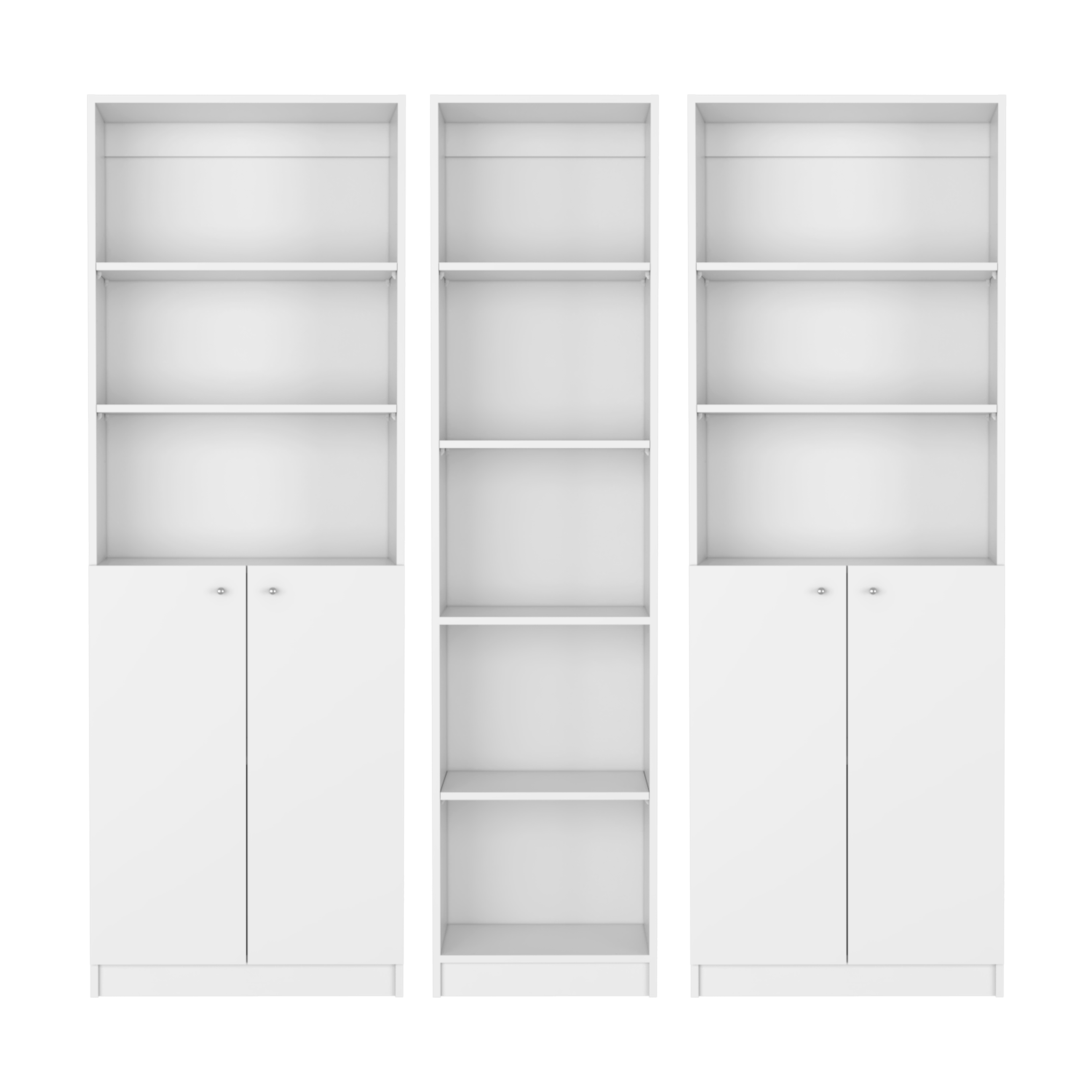 Levan 3 Piece Living Room Set with 3 Bookcases
