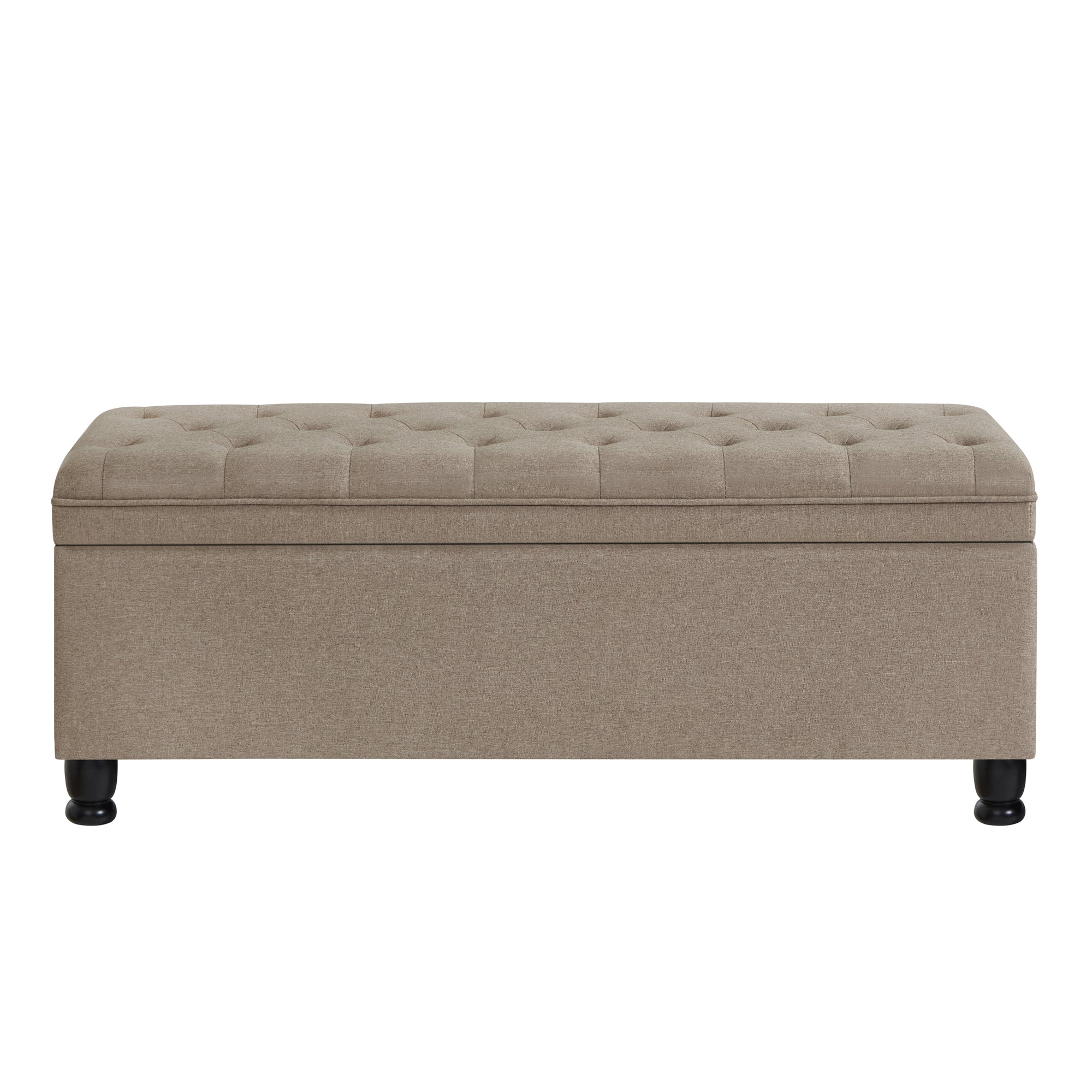 Upholstered Tufted Button Storage Bench