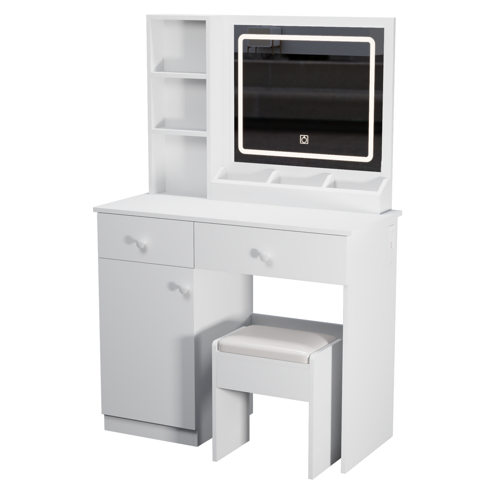 Fashion Vanity Desk with Mirror and Lights