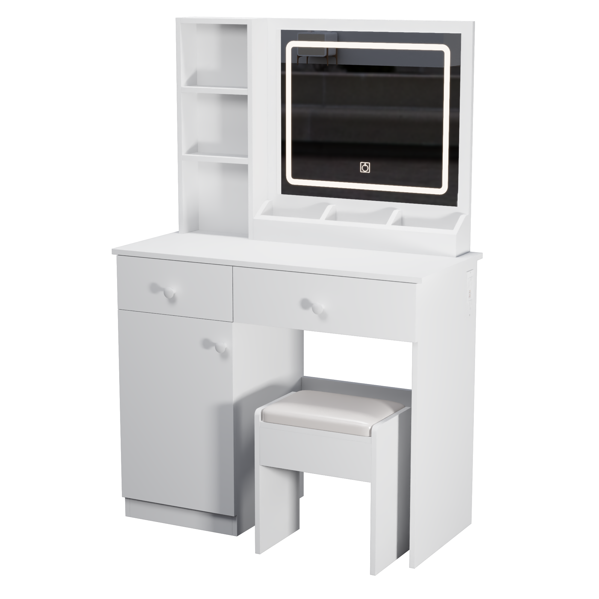 Fashion Vanity Desk with Mirror and Lights
