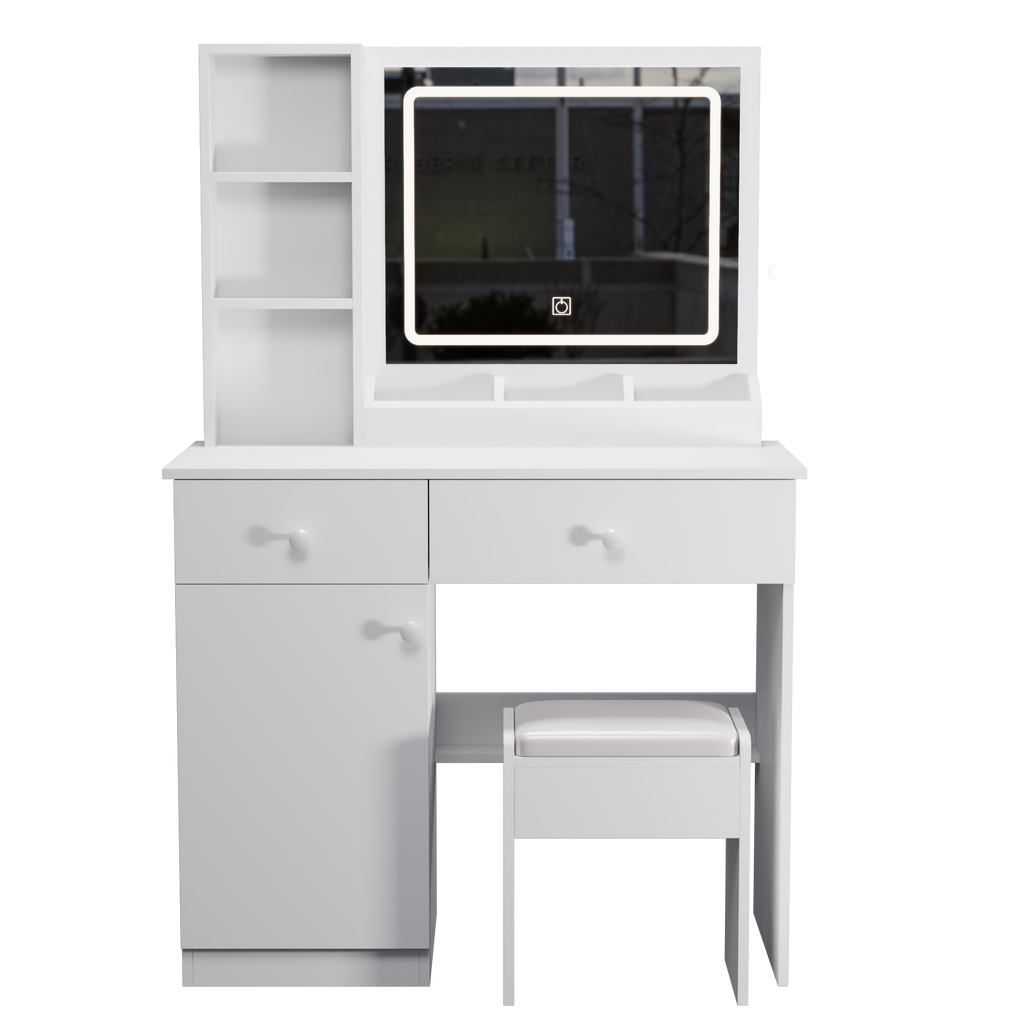 Fashion Vanity Desk with Mirror and Lights