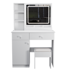 Fashion Vanity Desk with Mirror and Lights