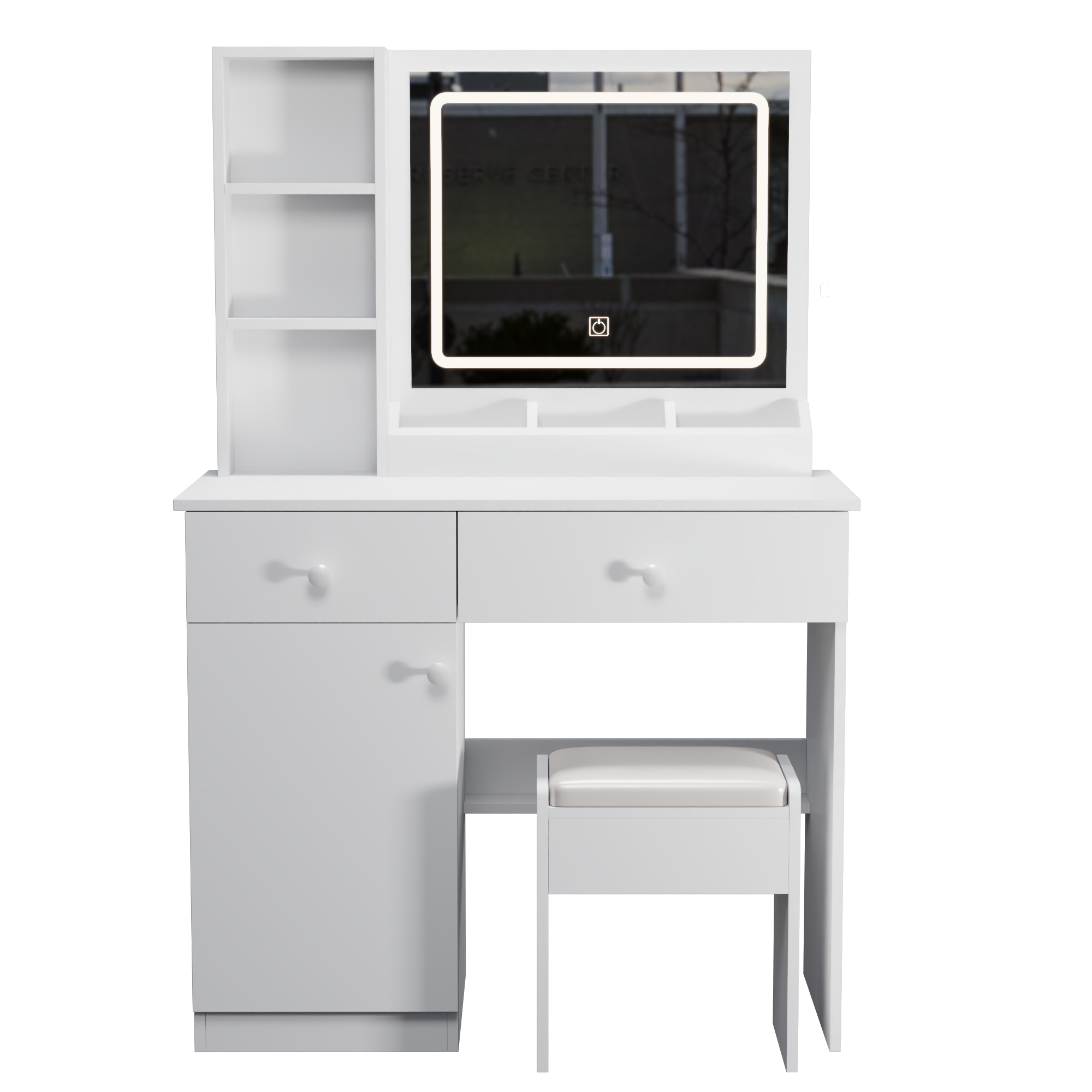 Fashion Vanity Desk with Mirror and Lights