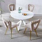 Modern Chair Set of 2 with Iron Tube Legs