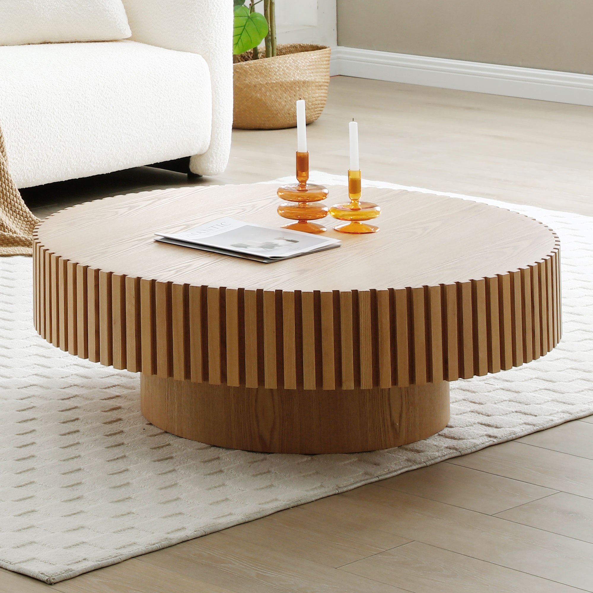 Natural Wood Coffee Table