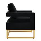 Modern Style Accent Chair with Velvet Fabric