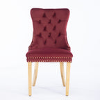 Nikki Collection Modern Velvet Upholstered Dining Chair Set of 2