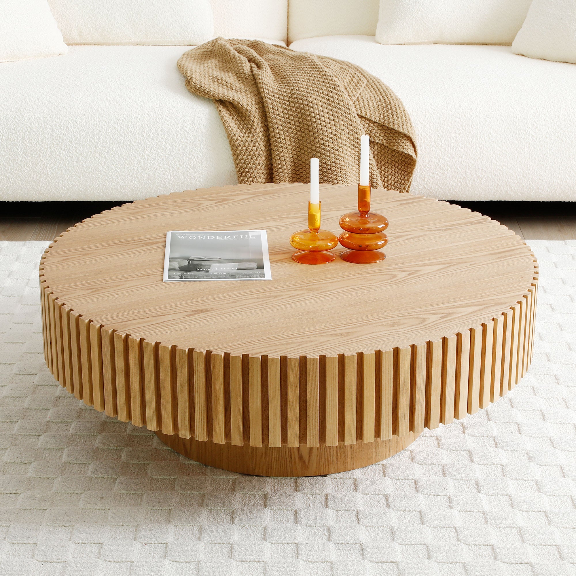 Natural Wood Coffee Table
