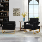 Modern Style Accent Chair with Velvet Fabric
