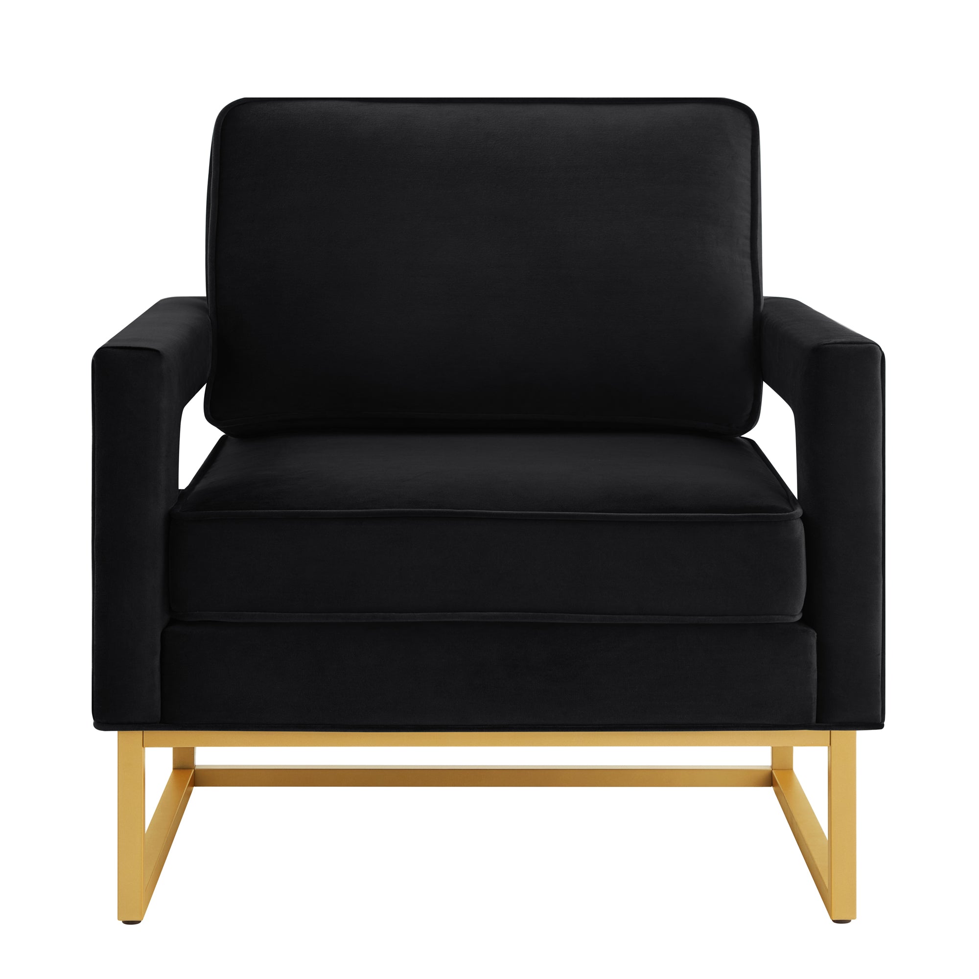 Modern Style Accent Chair with Velvet Fabric
