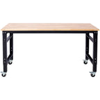60" Wide Adjustable Rolling Workbench