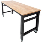60" Wide Adjustable Rolling Workbench