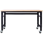 60" Wide Adjustable Rolling Workbench