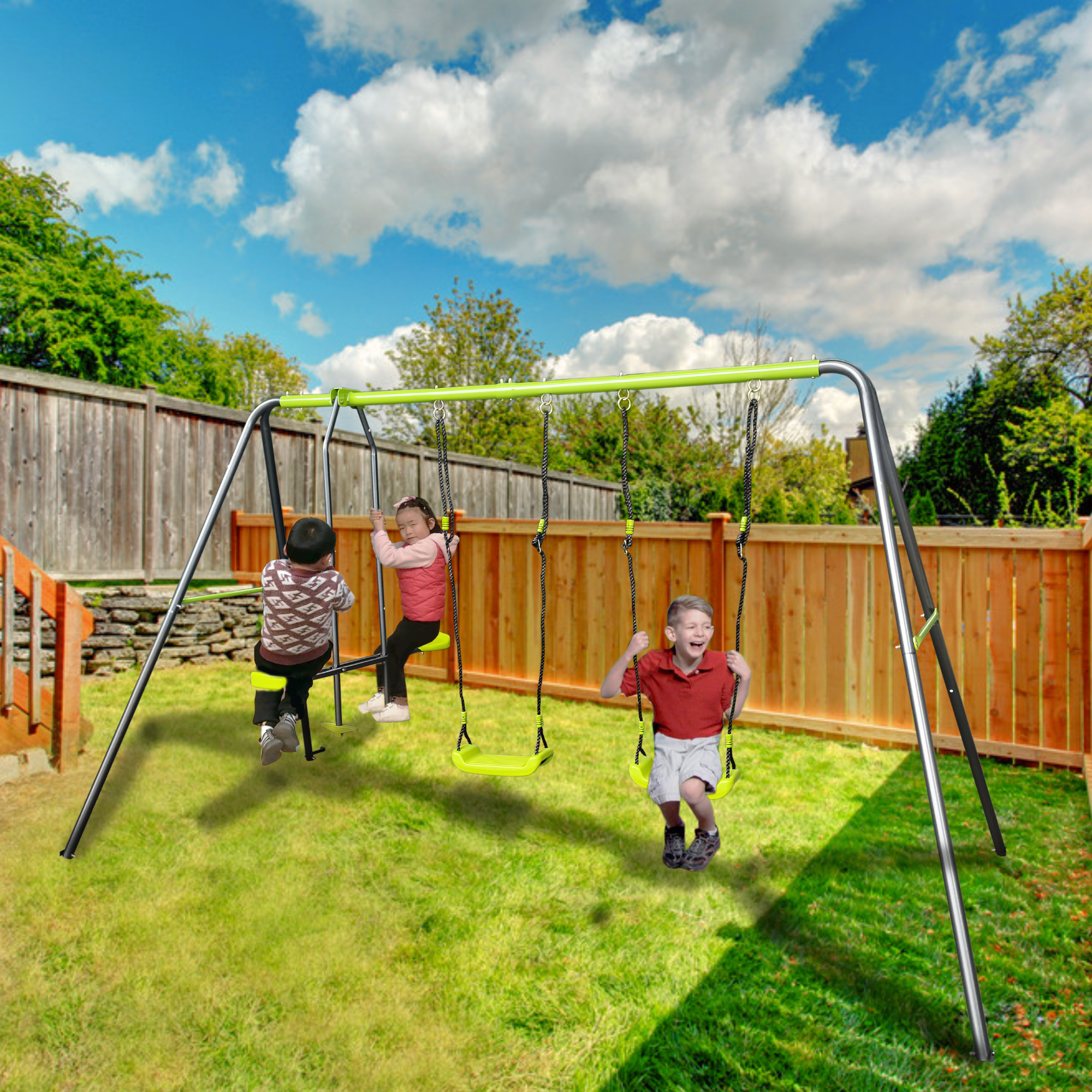 XNS081 Lime Swing Set