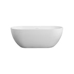 59 Inch Solid Surface Oval Freestanding Bathtub