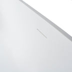 59 Inch Solid Surface Oval Freestanding Bathtub