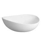 63 Inch Freestanding Solid Surface Soaking Bathtub