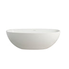 65.2 Inch Freestanding Solid Surface Soaking Bathtub