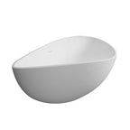 63 Inch Freestanding Solid Surface Soaking Bathtub