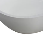 59 Inch Solid Surface Oval Freestanding Bathtub