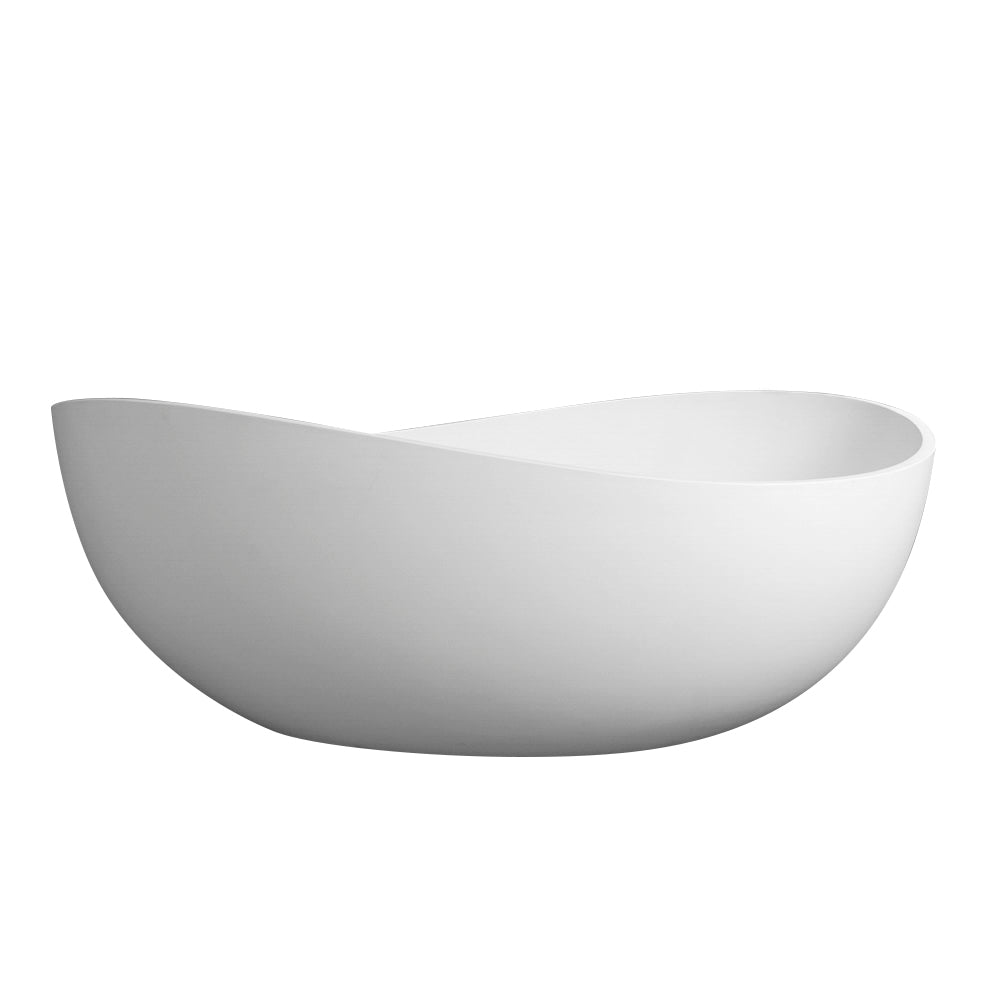 63 Inch Freestanding Solid Surface Soaking Bathtub